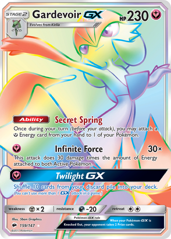 Gardevoir-GX 159/147 Sun & Moon Burning Shadows