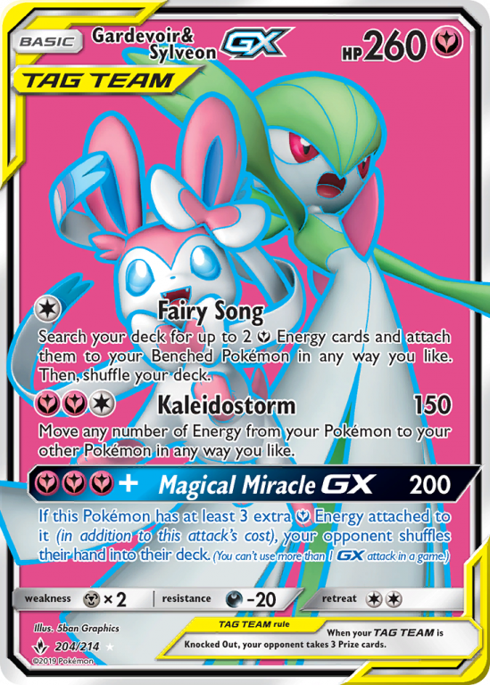 Gardevoir & Sylveon-GX 204/214 Sun & Moon Unbroken Bonds