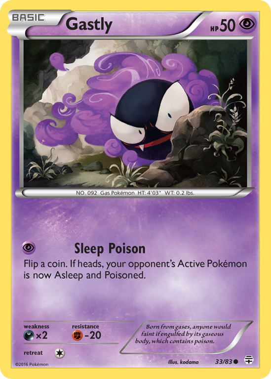 Gastly 33/115 XY Generations