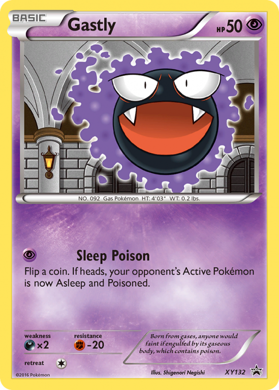 Gastly XY132/183 XY XY Black Star Promos