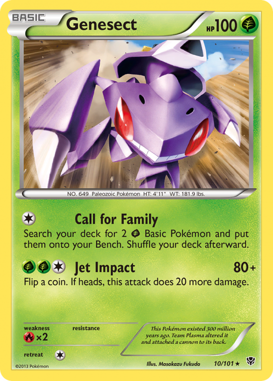 Genesect 10/101 Black & White Plasma Blast