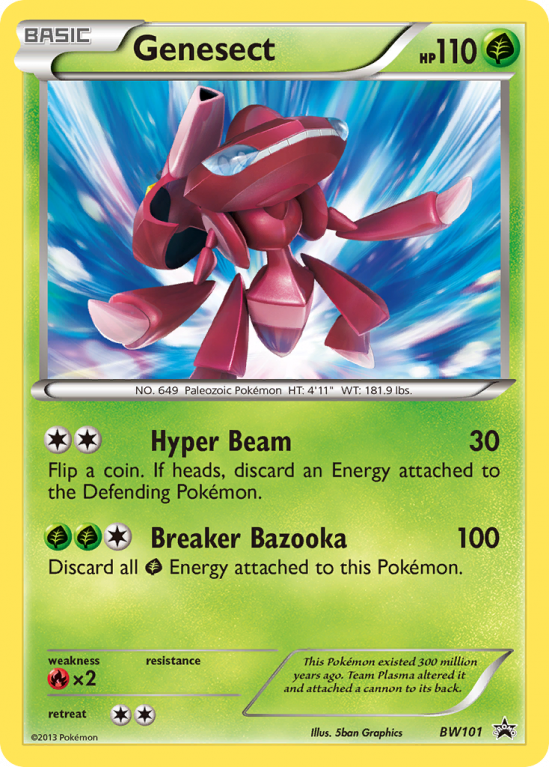 Genesect BW101/101 Black & White BW Black Star Promos