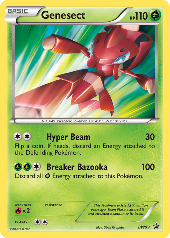 Genesect BW99/101 Black & White BW Black Star Promos