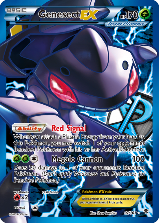 Genesect-EX 97/101 Black & White Plasma Blast