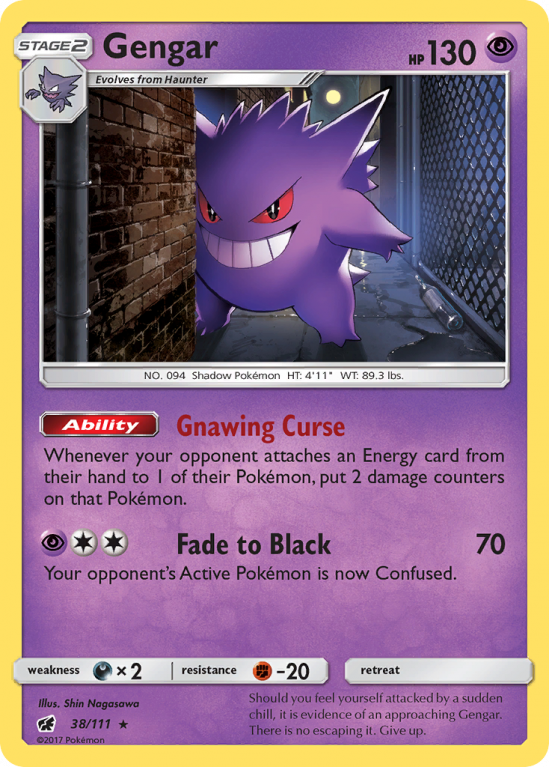 Gengar 38/111 Sun & Moon Crimson Invasion