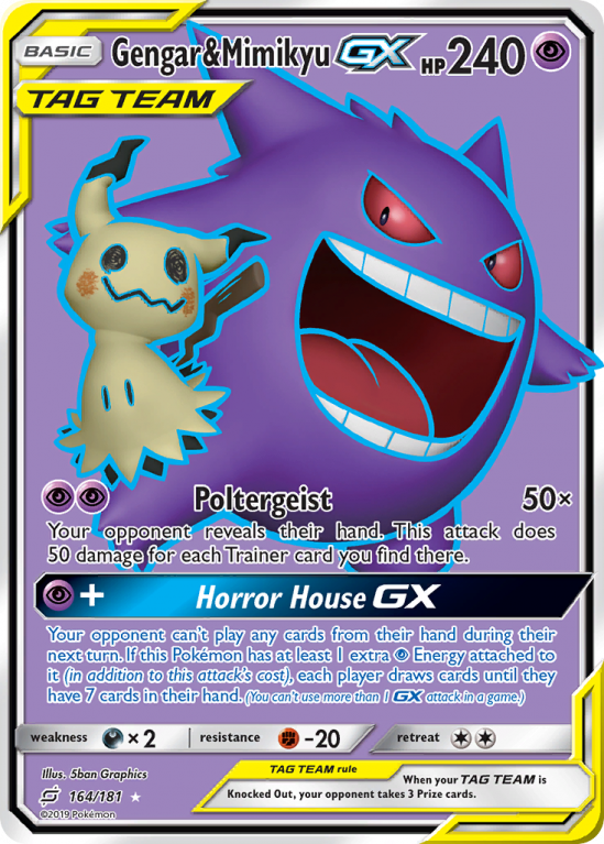 Gengar & Mimikyu-GX 164/181 Sun & Moon Team Up