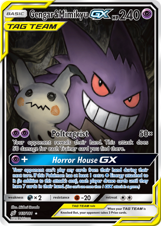 Gengar & Mimikyu-GX 165/181 Sun & Moon Team Up