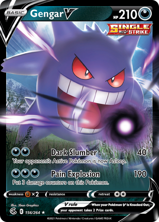 Gengar V 156/264 Sword & Shield Fusion Strike