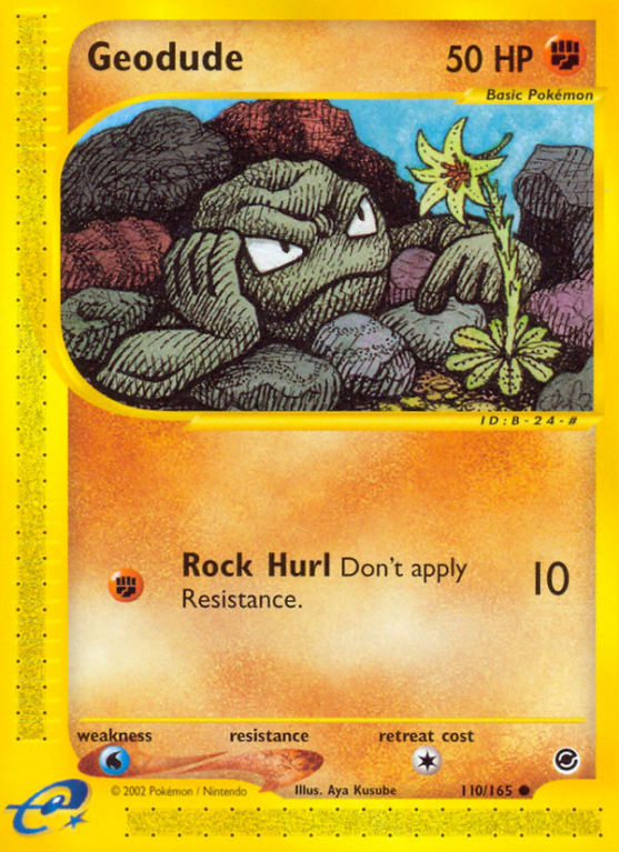 Geodude 110/165 E-Card Expedition Base Set