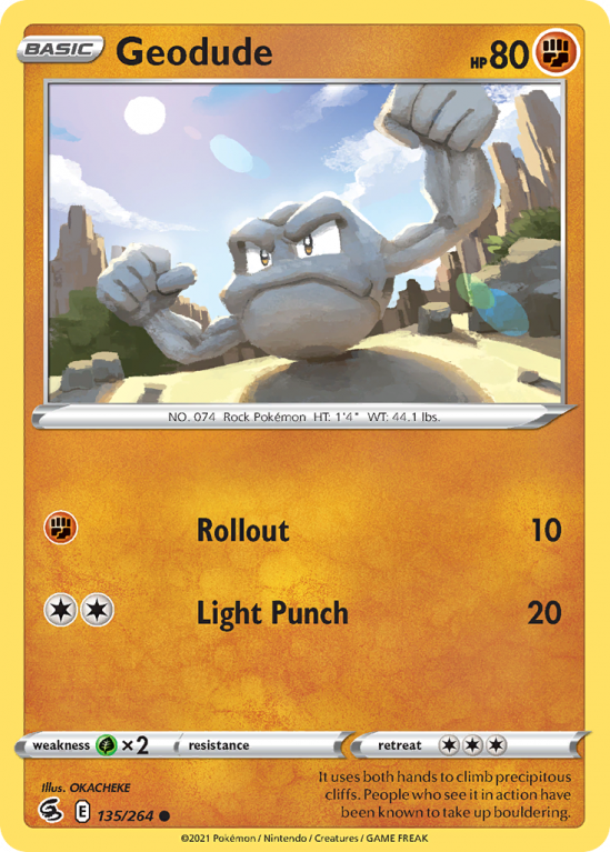 Geodude 135/264 Sword & Shield Fusion Strike
