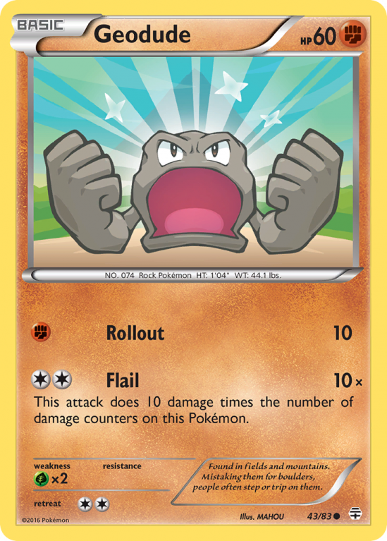 Geodude 43/115 XY Generations
