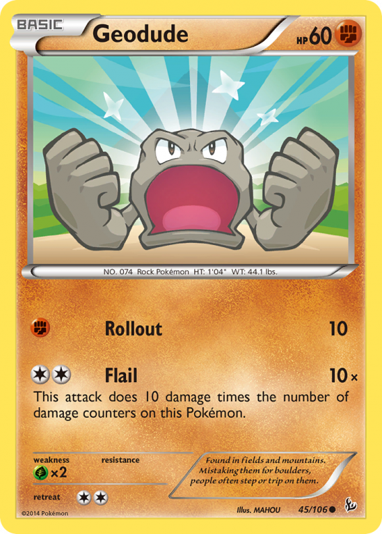 Geodude 45/106 XY Flashfire