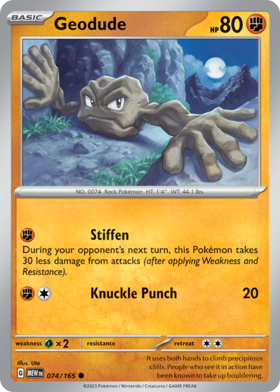 Geodude 74/165 Scarlet & Violet 151