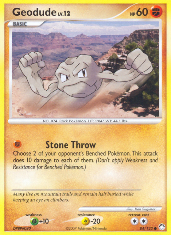 Geodude 84/123 Diamond & Pearl Mysterious Treasures