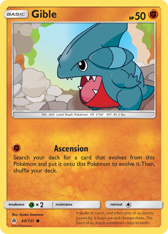 Gible 60/131 Sun & Moon Forbidden Light