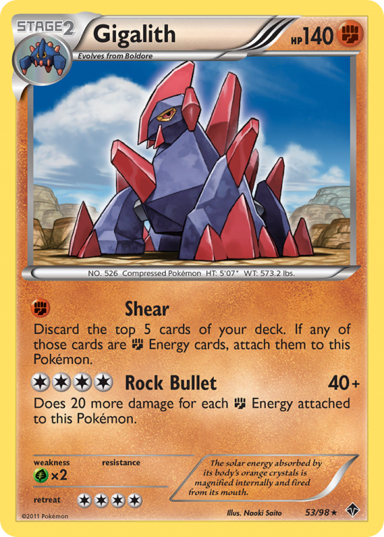 Gigalith 53/98 Black & White Emerging Powers