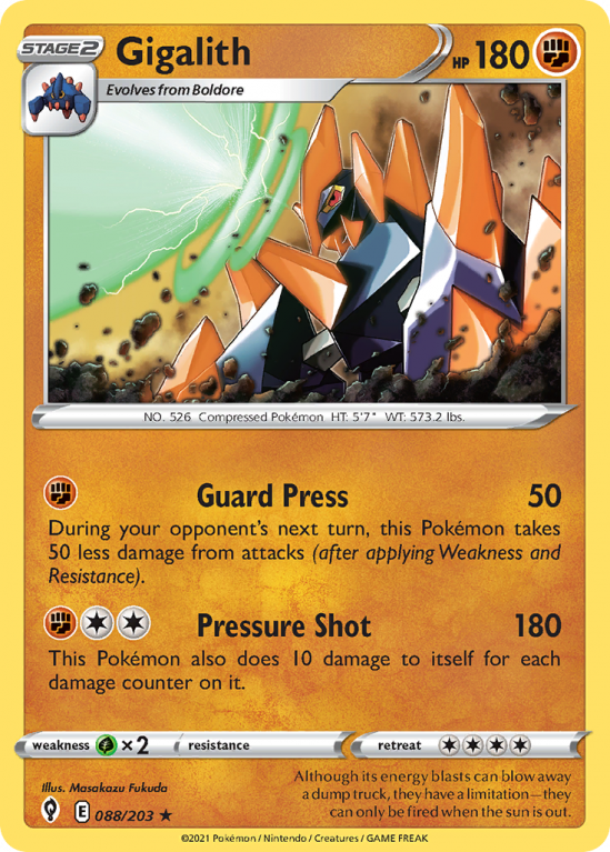 Gigalith 88/203 Sword & Shield Evolving Skies