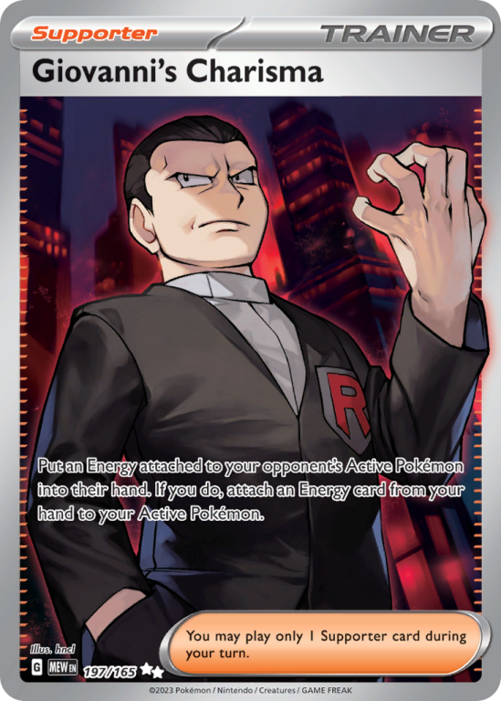 Giovanni's Charisma 197/165 Scarlet & Violet 151