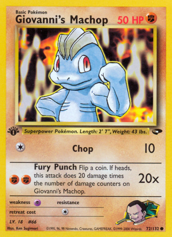 Giovanni's Machop 72/132 Gym Gym Challenge