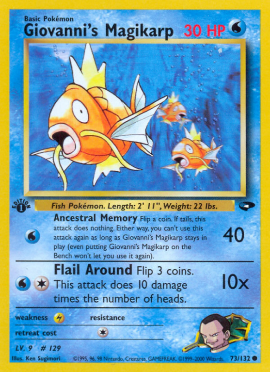 Giovanni's Magikarp 73/132 Gym Gym Challenge