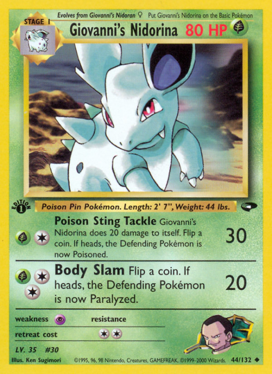 Giovanni's Nidorina 44/132 Gym Gym Challenge