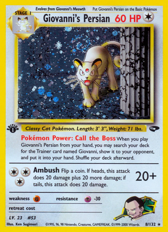 Giovanni's Persian 8/132 Gym Gym Challenge
