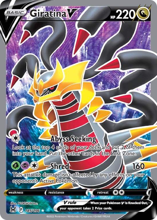 Giratina V 185/196 Sword & Shield Lost Origin
