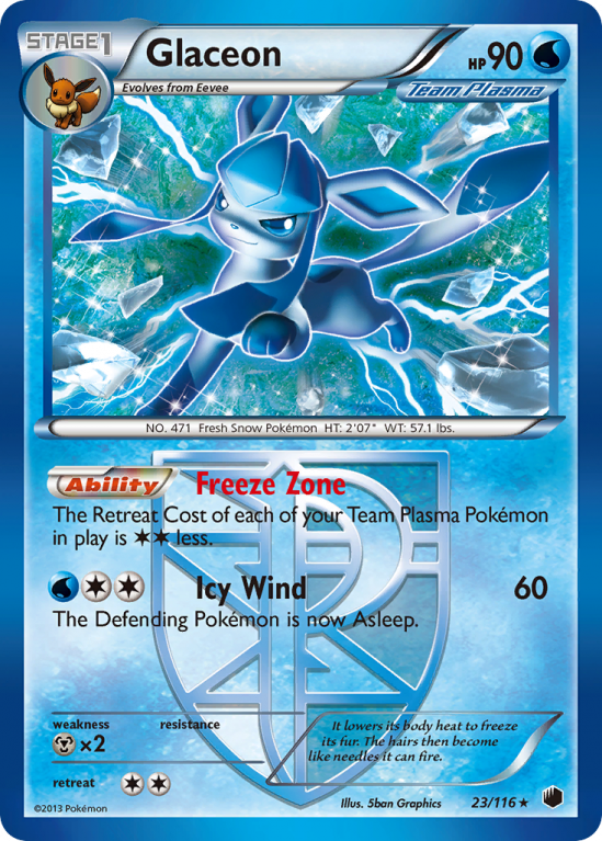 Glaceon 23/116 Black & White Plasma Freeze