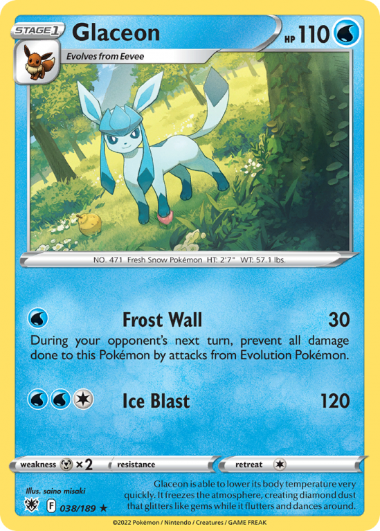 Glaceon 38/189 Sword & Shield Astral Radiance