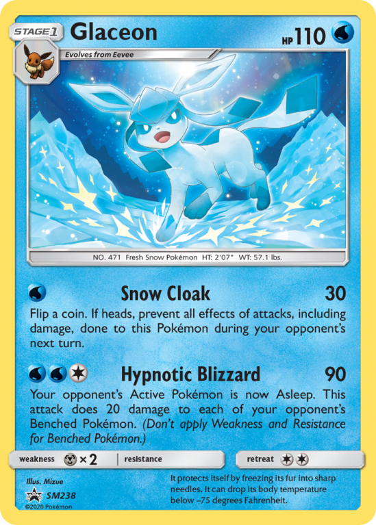 Glaceon SM238/156 Sun & Moon SM Black Star Promos
