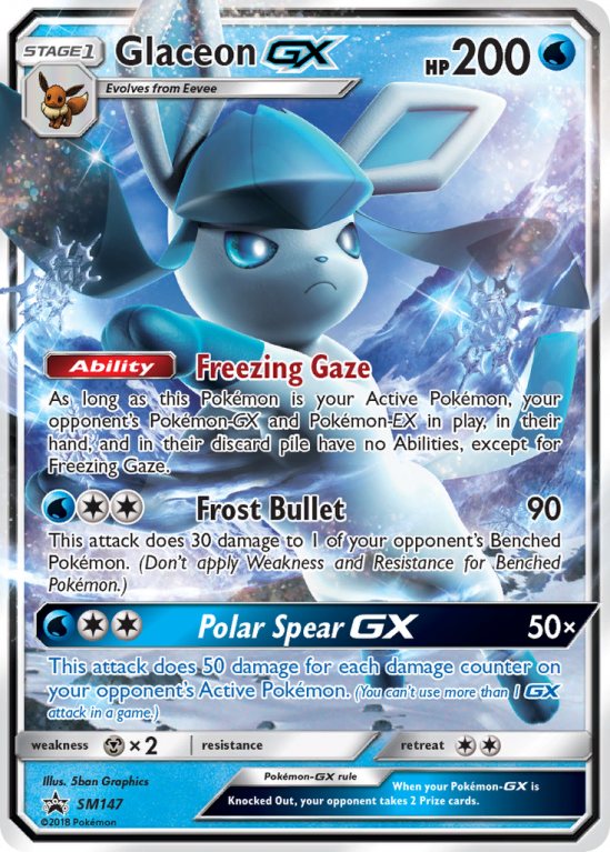 Glaceon-GX SM147/156 Sun & Moon SM Black Star Promos