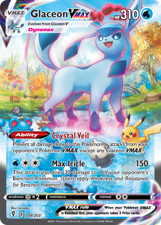 Glaceon VMAX 209/203 Sword & Shield Evolving Skies