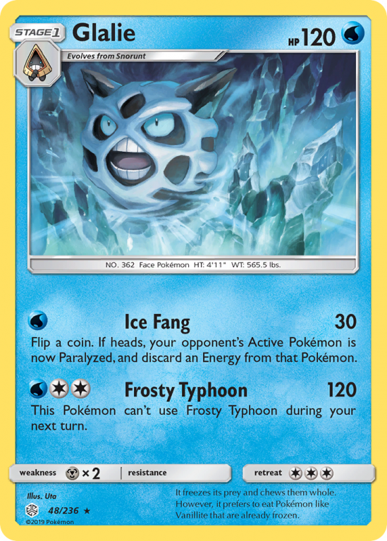 Glalie 48/236 Sun & Moon Cosmic Eclipse