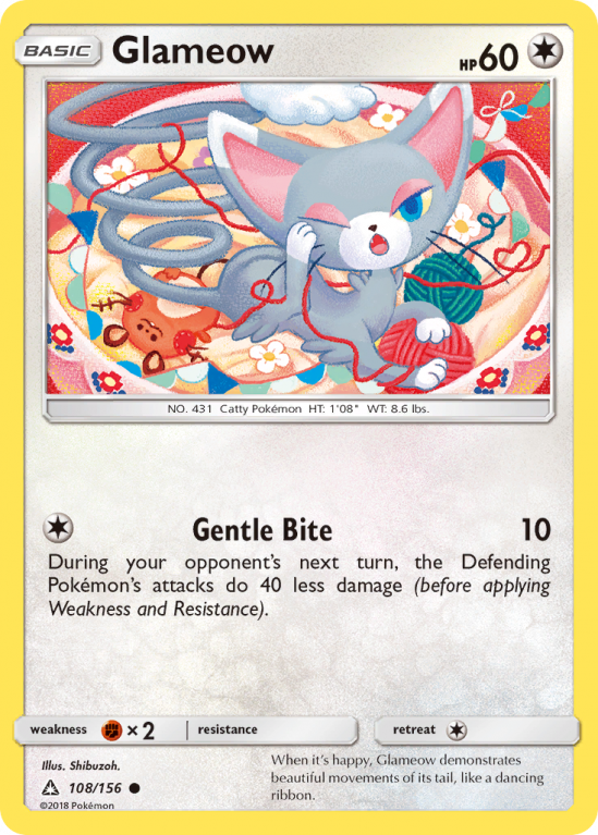 Glameow 108/156 Sun & Moon Ultra Prism