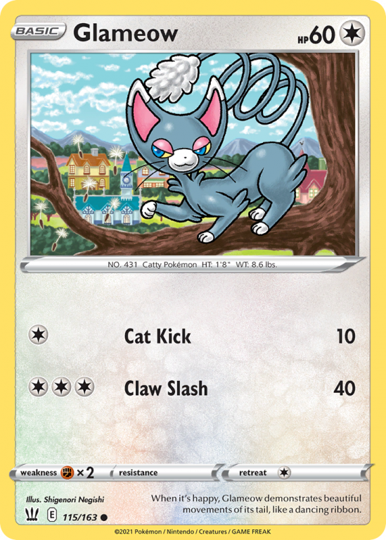 Glameow 115/163 Sword & Shield Battle Styles