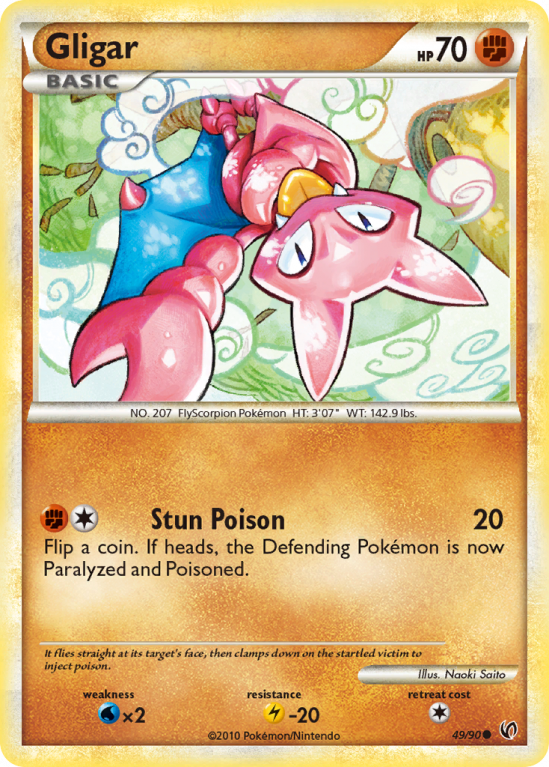 Gligar 49/90 HeartGold & SoulSilver HS—Undaunted