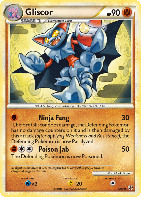 Gliscor 4/90 HeartGold & SoulSilver HS—Undaunted