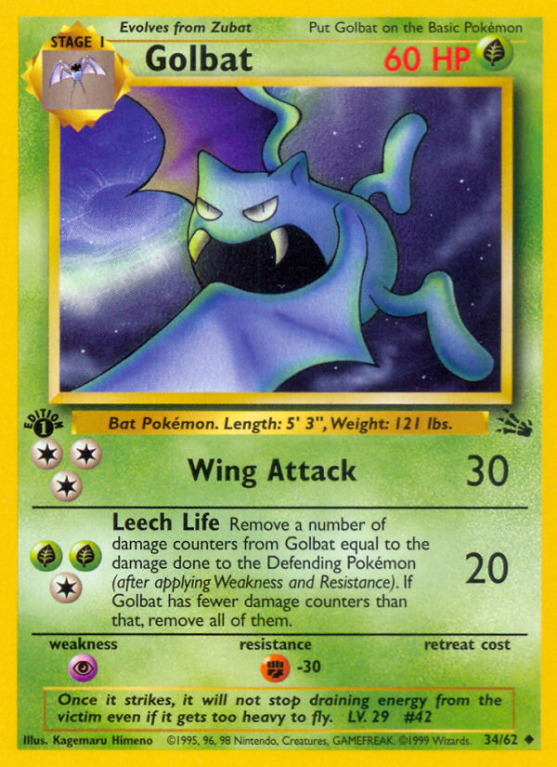 Golbat 34/62 Base Fossil
