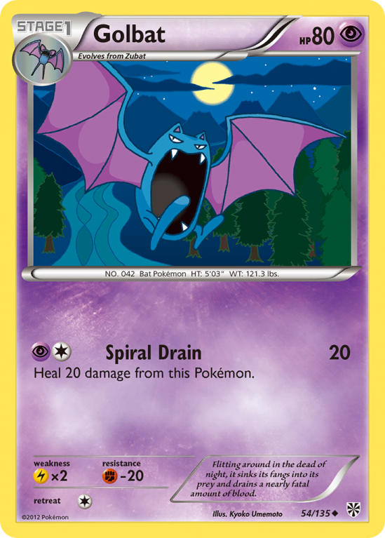 Golbat 54/135 Black & White Plasma Storm