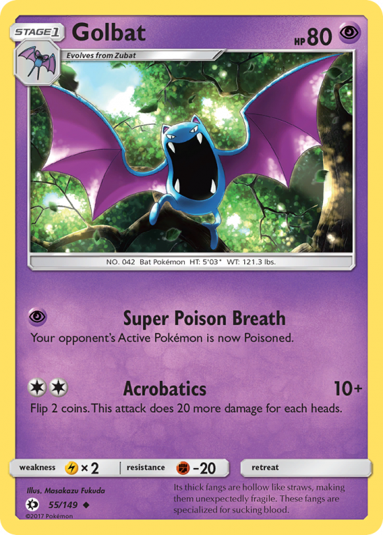 Golbat 55/149 Sun & Moon Sun & Moon