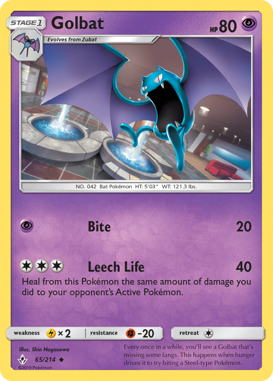 Golbat 65/214 Sun & Moon Unbroken Bonds