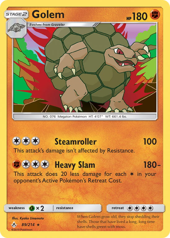 Golem 89/214 Sun & Moon Unbroken Bonds