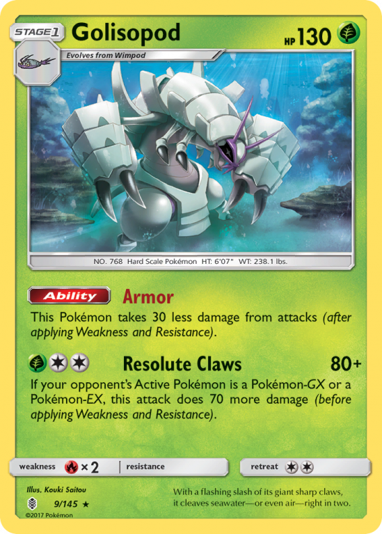 Golisopod 9/145 Sun & Moon Guardians Rising