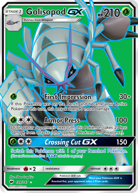 Golisopod-GX 129/147 Sun & Moon Burning Shadows