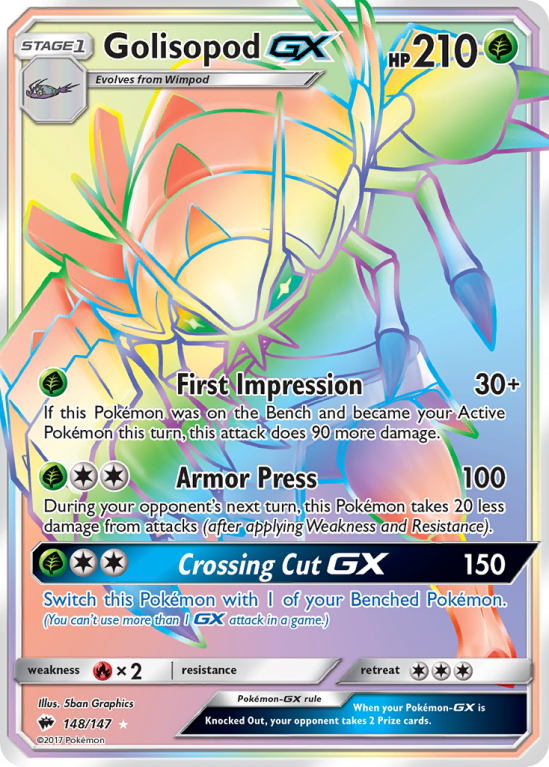 Golisopod-GX 148/147 Sun & Moon Burning Shadows