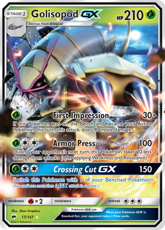 Golisopod-GX 17/147 Sun & Moon Burning Shadows