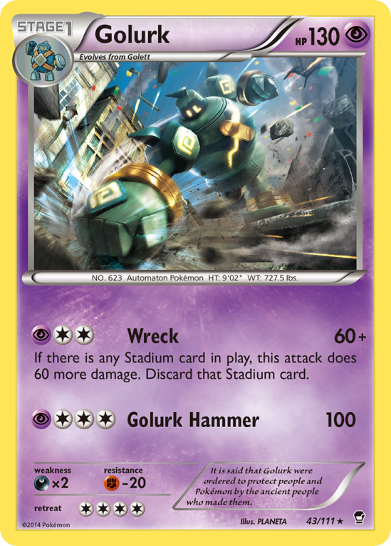 Golurk 43/111 XY Furious Fists