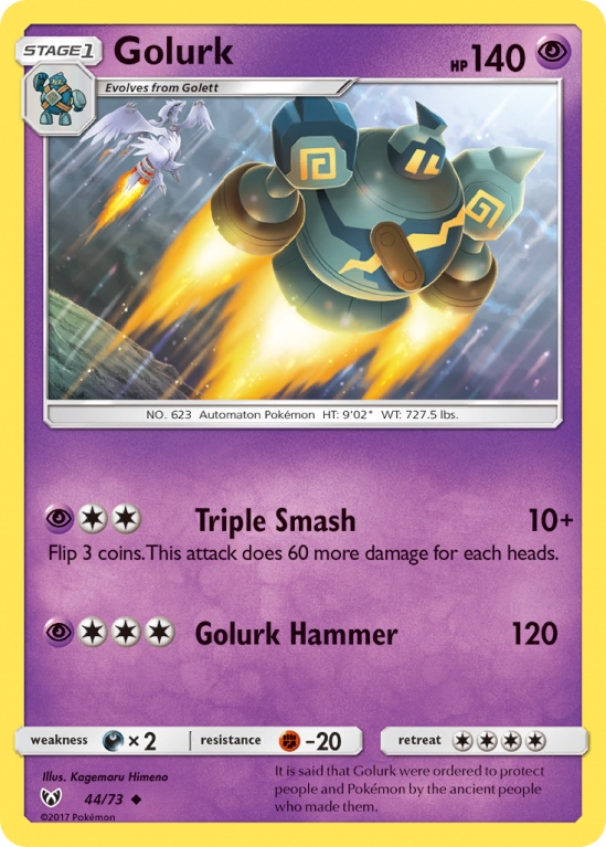 Golurk 44/73 Sun & Moon Shining Legends