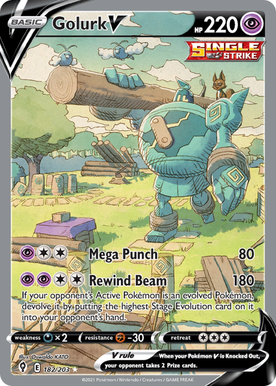 Golurk V 182/203 Sword & Shield Evolving Skies
