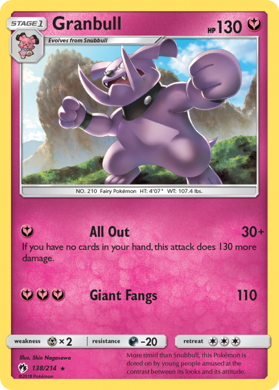 Granbull 138/214 Sun & Moon Lost Thunder